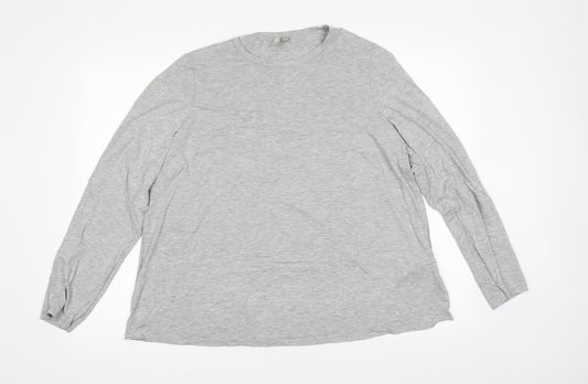 Front view of ASOS women’s grey basic t-shirt, size UK 16