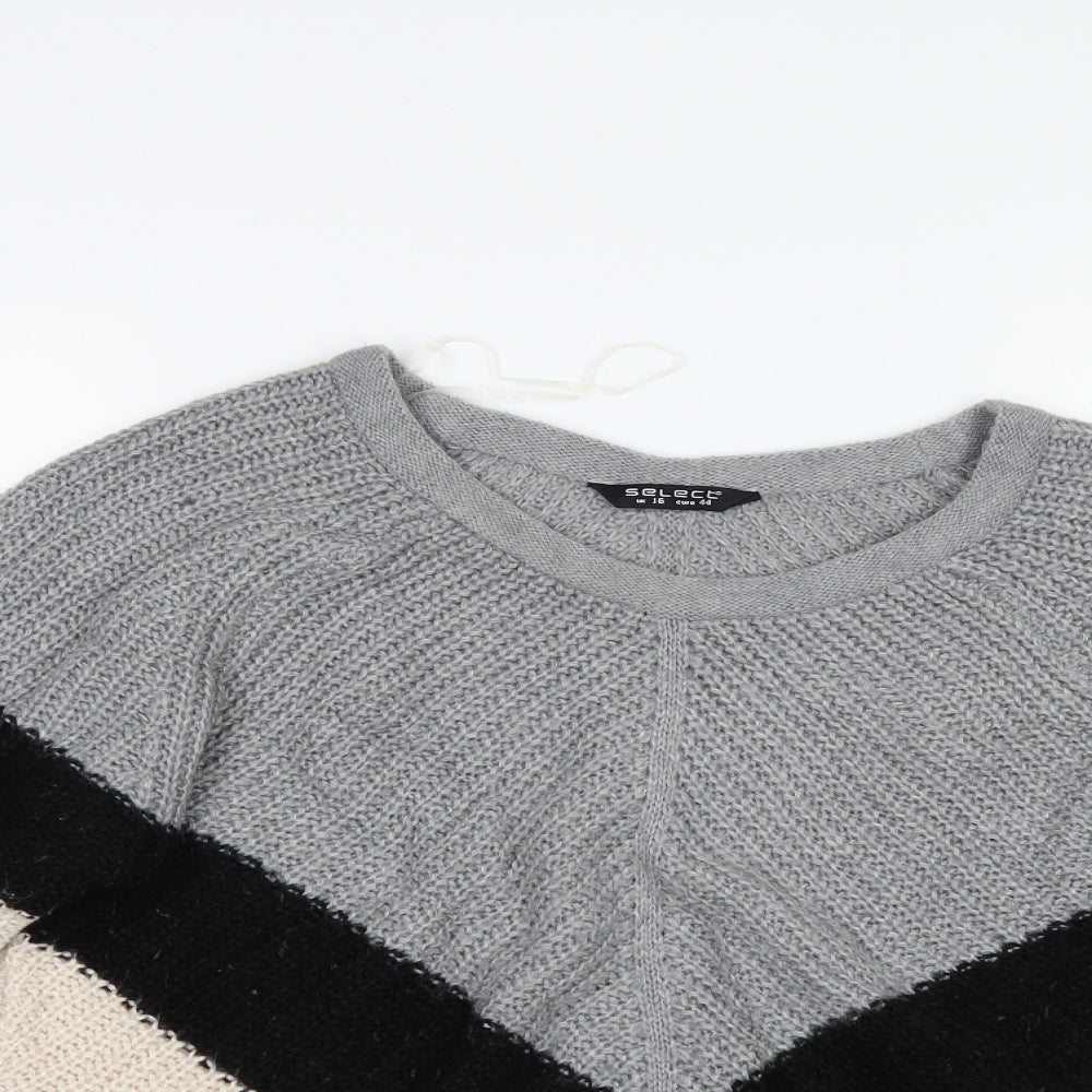 Select Womens Grey   Pullover Jumper Size 16