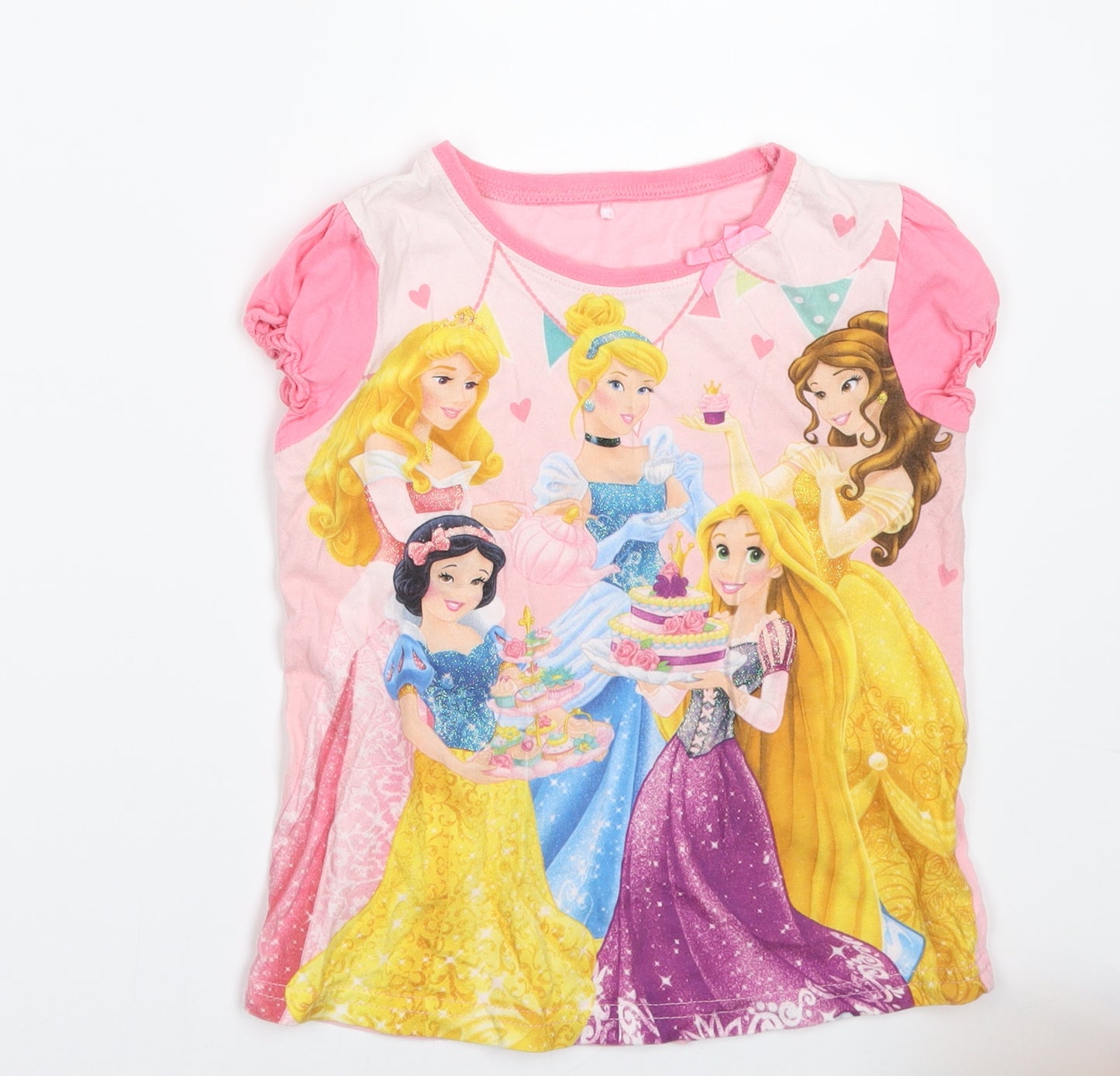 George Girls Pink   Basic T-Shirt Size 4-5 Years  - DISNEY