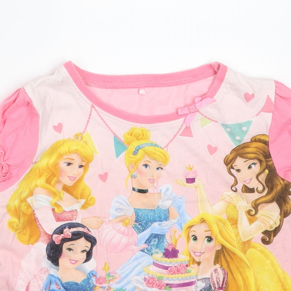 George Girls Pink   Basic T-Shirt Size 4-5 Years  - DISNEY