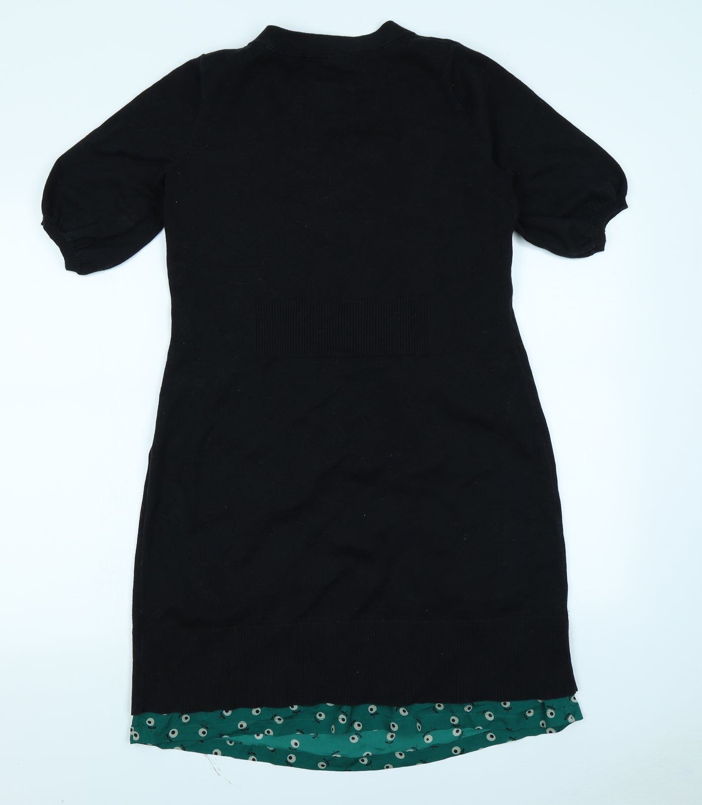 Betty Jackson Black Womens Green Floral  A-Line  Size 12