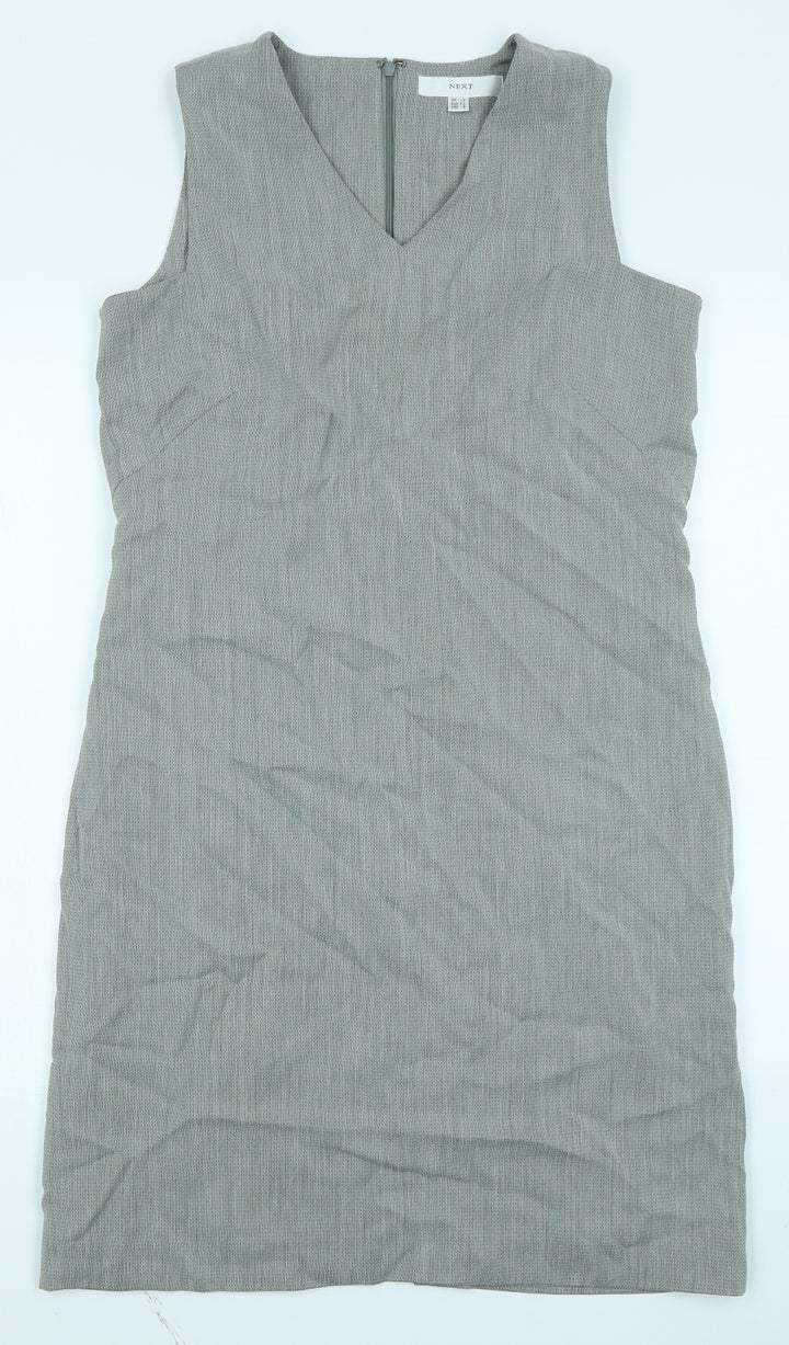NEXT Womens Grey Pencil Dress Size 12