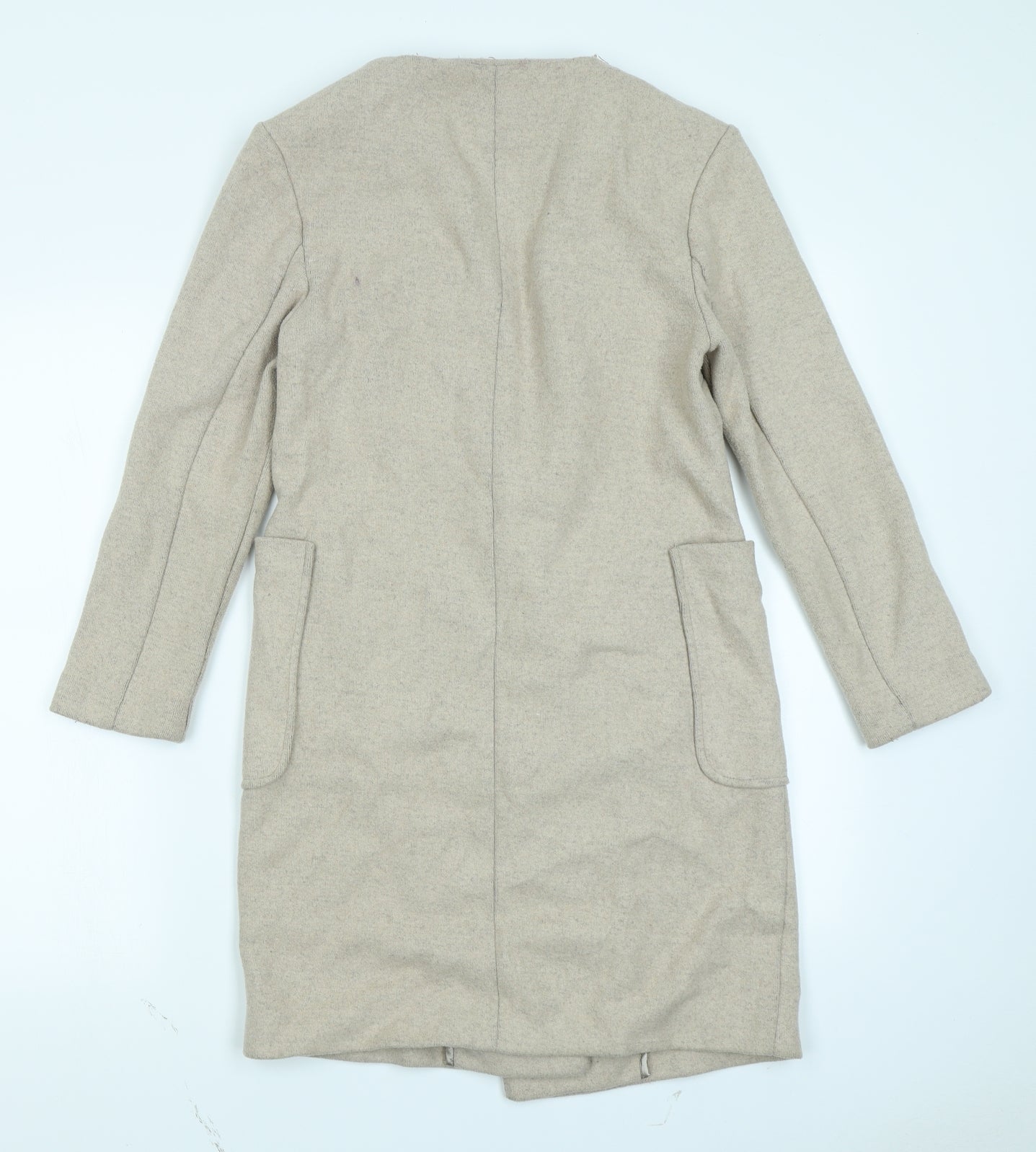 M&S Womens Beige   Overcoat Coat Size XS