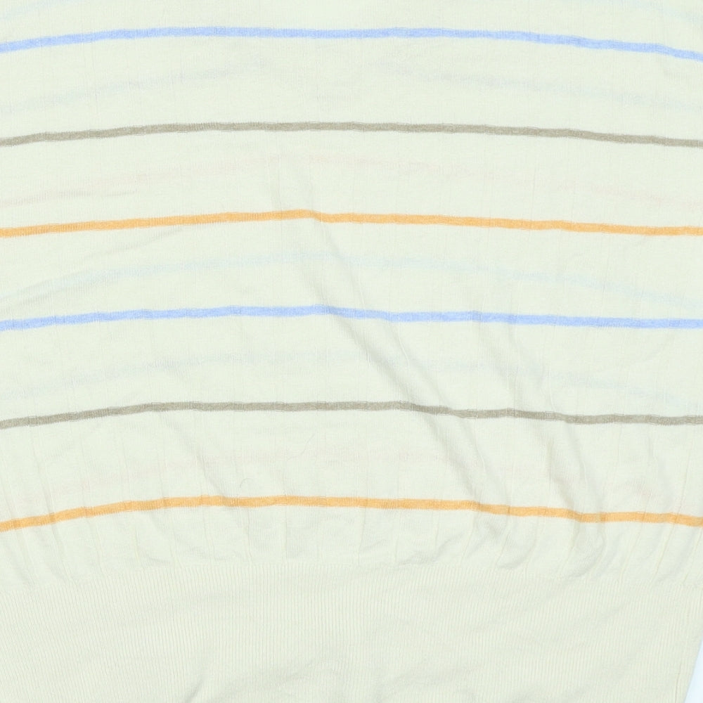 M&S Collection Womens Ivory Striped  Pullover Jumper Size XL