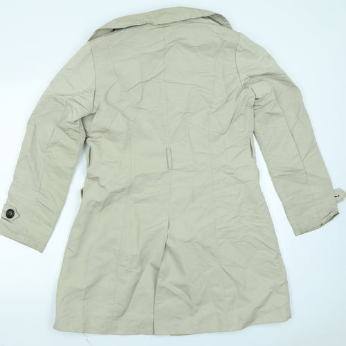 M&S Womens Beige   Overcoat Coat Size 2