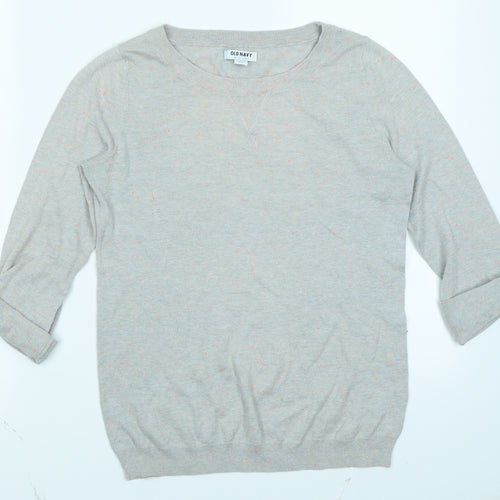 Old Navy Womens Grey Polka Dot Knit Pullover Jumper Size S
