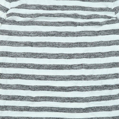 Nocozo Womens Grey Striped  Basic T-Shirt Size 14