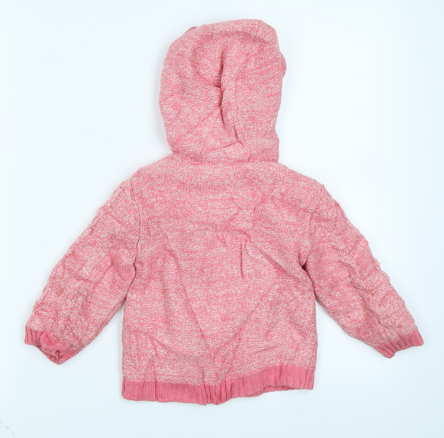Nutmeg Girls Pink  Knit Cardigan Jumper Size 2-3 Years