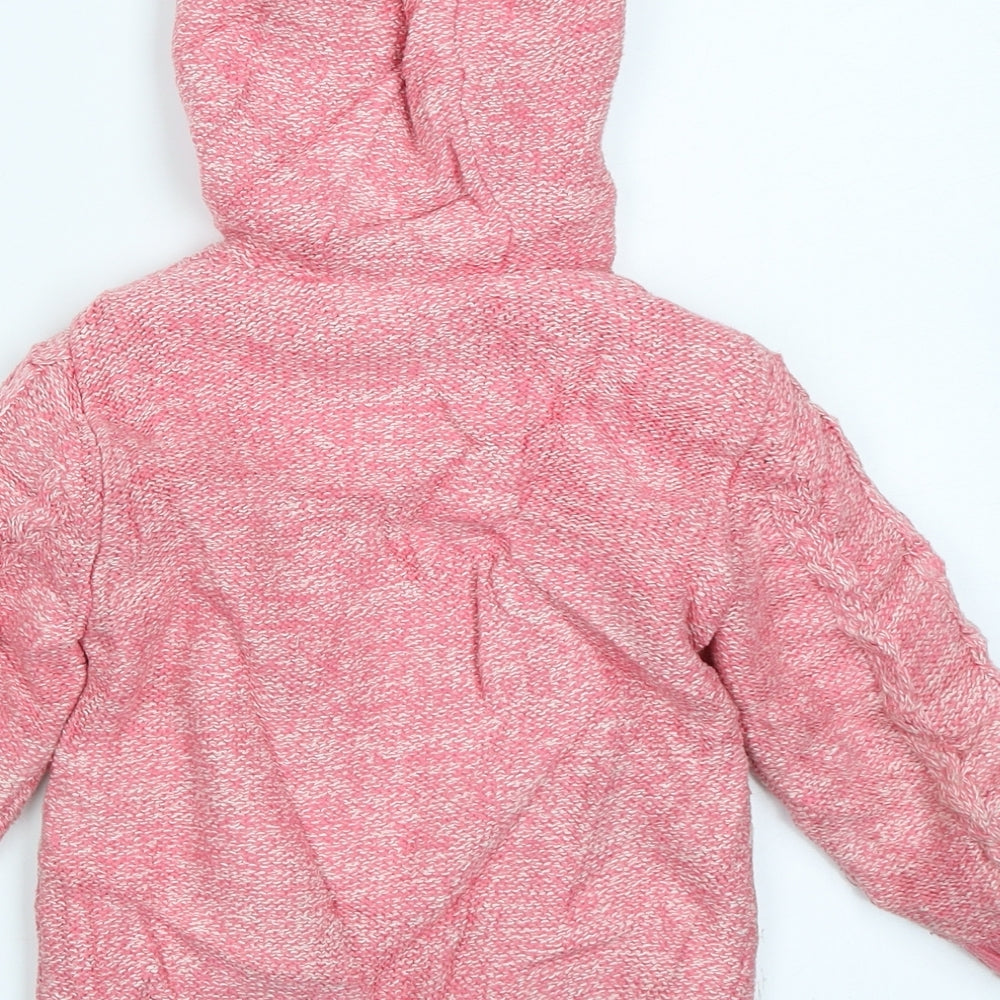 Nutmeg Girls Pink  Knit Cardigan Jumper Size 2-3 Years
