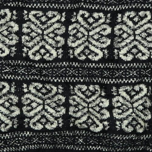 Katsuit Womens Black Geometric  Pullover Jumper Size M