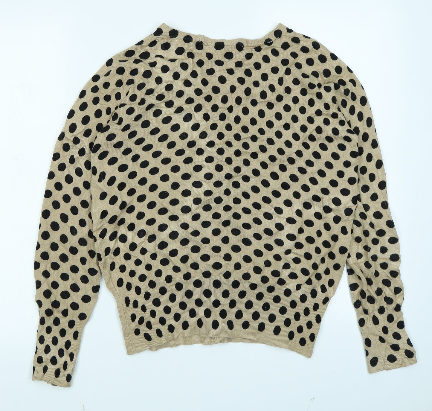 Classiv Womens Brown Polka Dot  Cardigan Jumper Size 16