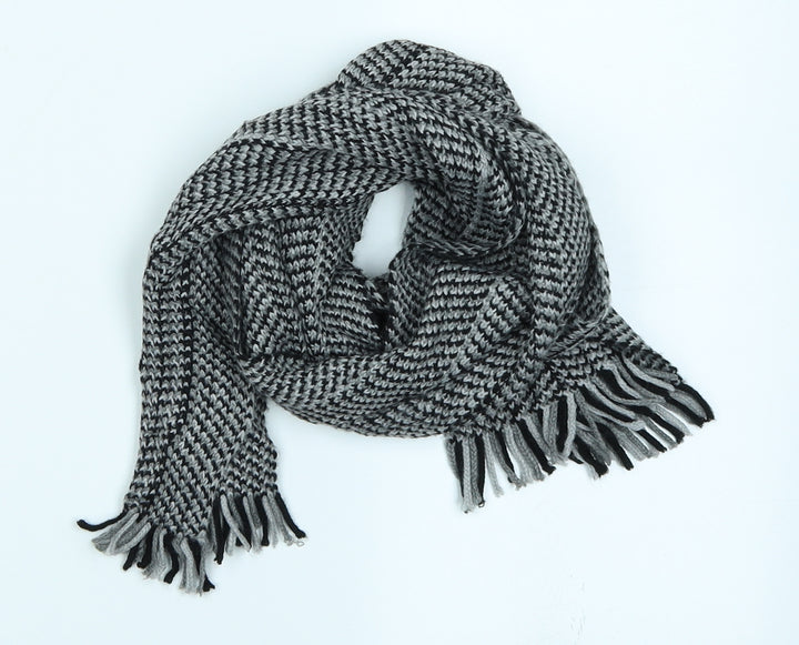 Preworn Mens Grey Knit Bandana Scarf One Size