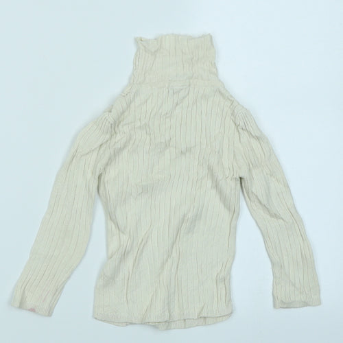 TU Girls White  Knit Pullover Jumper Size 2-3 Years