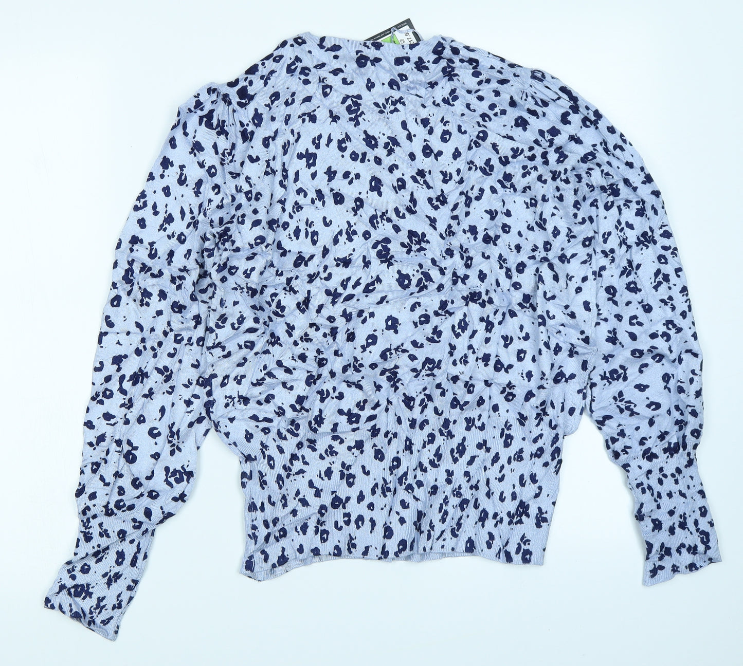 M&S Collection Womens Blue Animal Print  Pullover Jumper Size 12