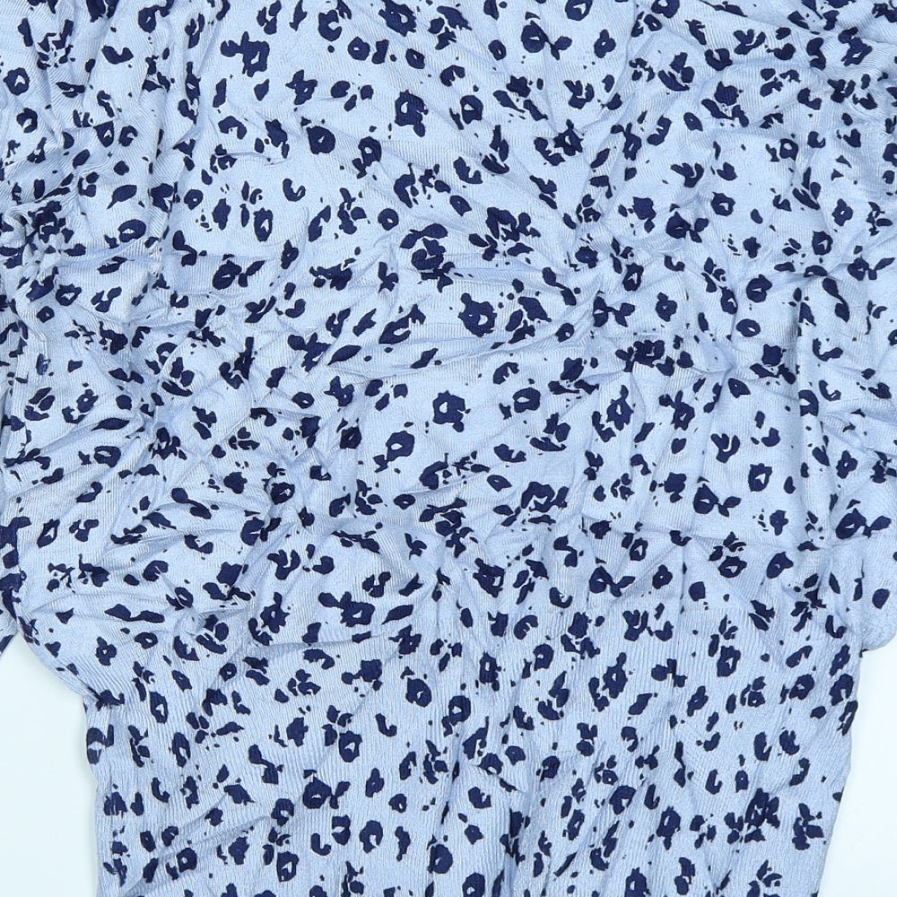 M&S Collection Womens Blue Animal Print  Pullover Jumper Size 12