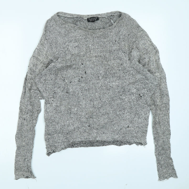 Topshop Womens Grey   Pullover Jumper Size 8
