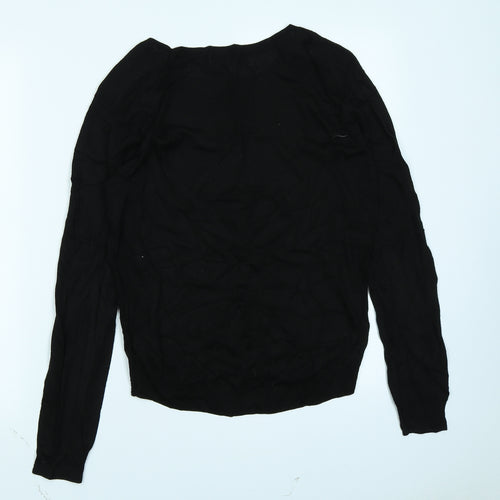 H&M Womens Black  Knit Pullover Jumper Size S