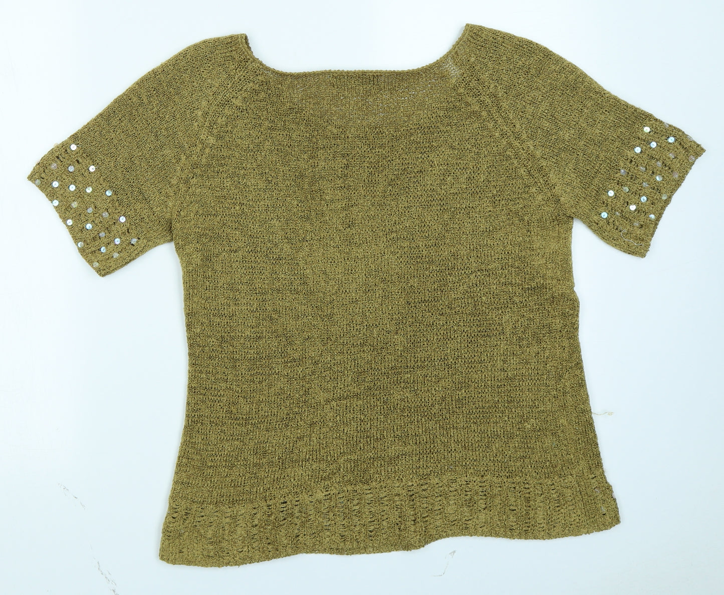 Mamut Womens Yellow  Knit Pullover Jumper Size 12