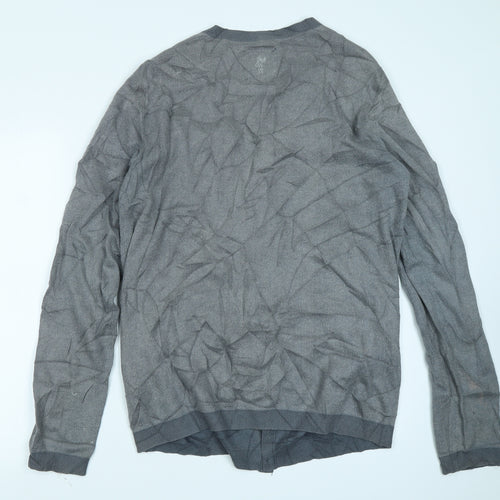 Ashworth Mens Grey   Cardigan Jumper Size M