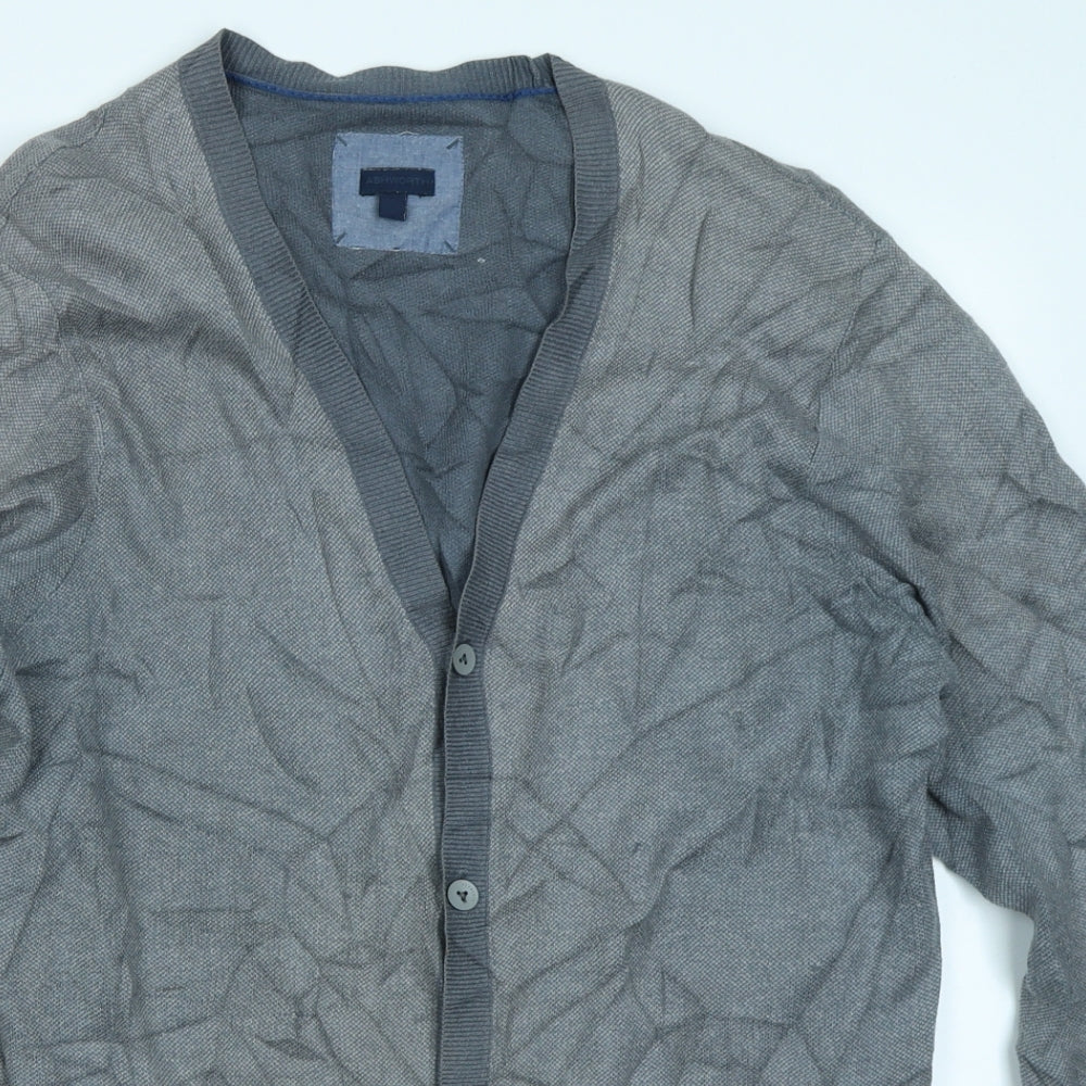 Ashworth Mens Grey   Cardigan Jumper Size M