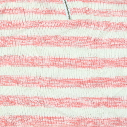M&Co Womens Pink Striped  Pullover Jumper Size 12