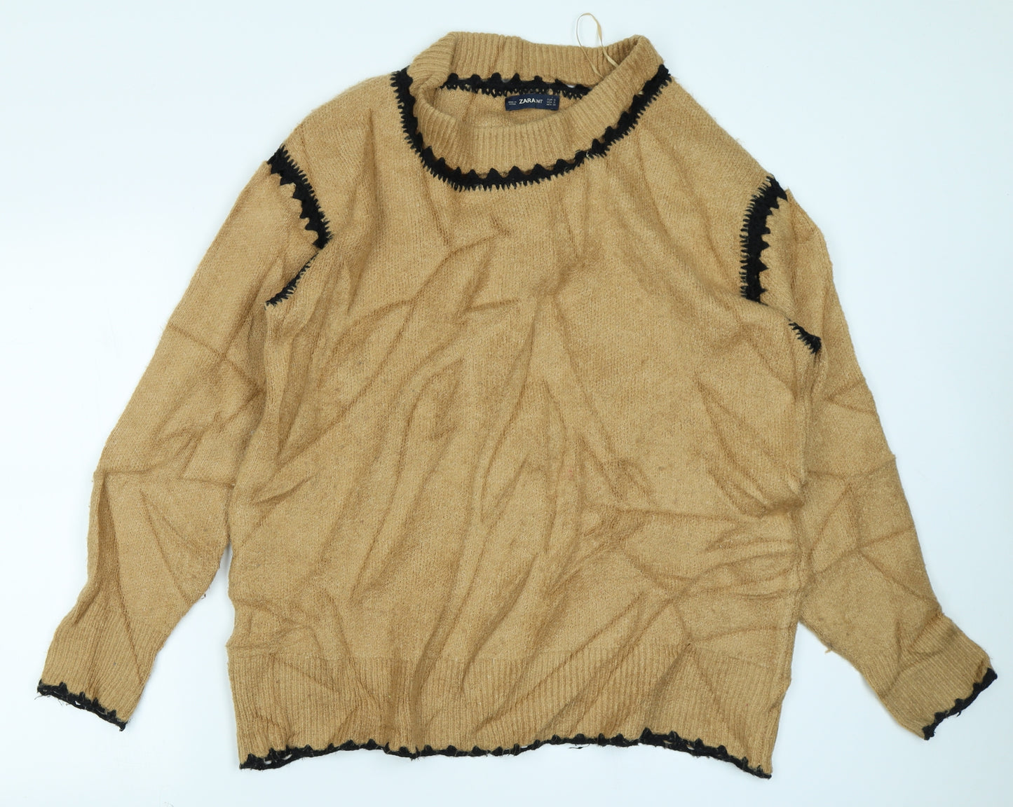 Zara Womens Brown   Pullover Jumper Size S