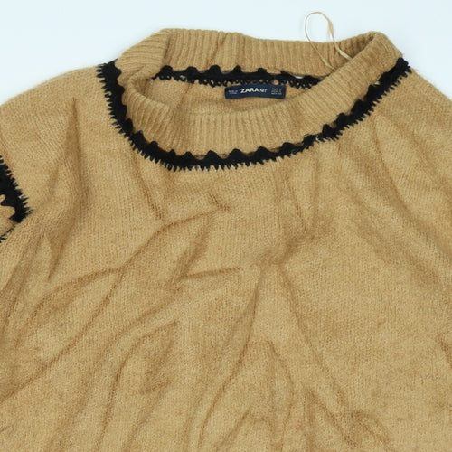 Zara Womens Brown   Pullover Jumper Size S