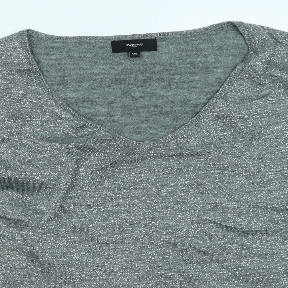Sweewe Womens Silver   Basic T-Shirt Size M