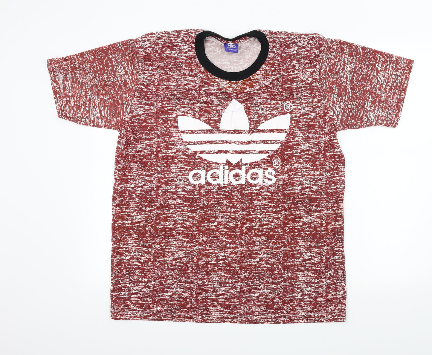 adidas Mens Red Colourblock   T-Shirt Size L  - adidas
