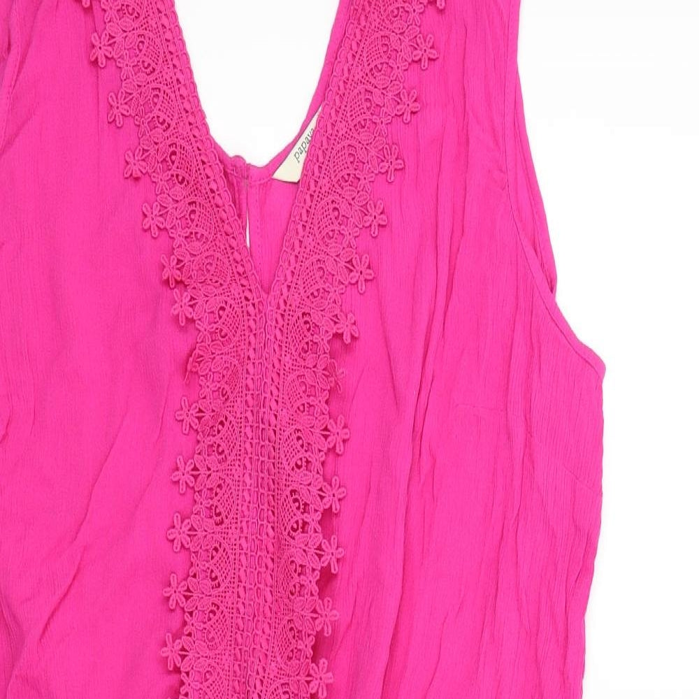 Papaya Womens Pink Colourblock  Shorts One-Piece Size 16
