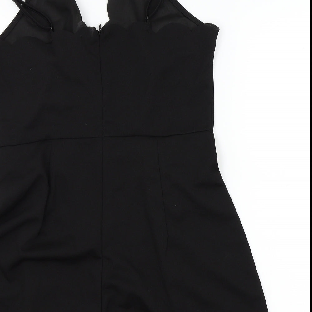 SheIn Womens Black Colourblock  Skirt/ Skort Set One-Piece Size L