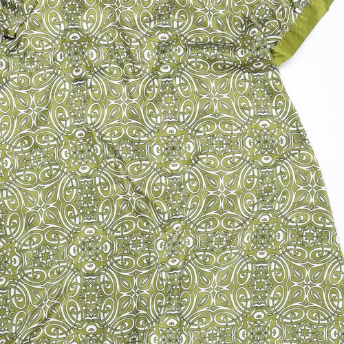 New Look Womens Green Geometric  Fit & Flare  Size 8