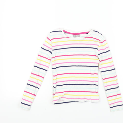 I love girl wear  Girls Multicoloured Striped  Basic T-Shirt Size 7 Years