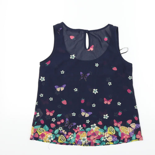 Primark Womens Multicoloured Colourblock  Basic T-Shirt Size 8  - butteflies