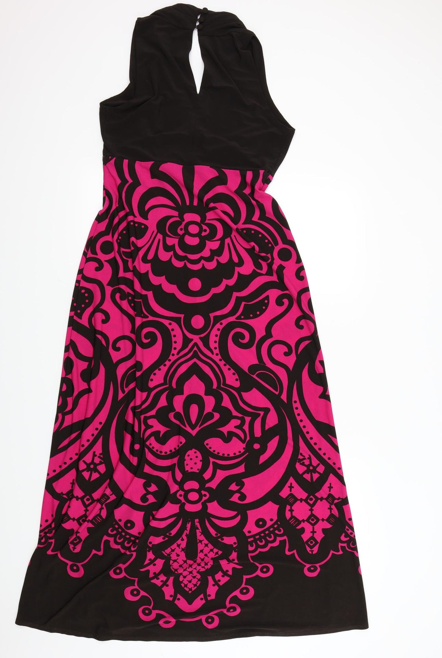 Phase Eight Womens Black Geometric  A-Line  Size 12