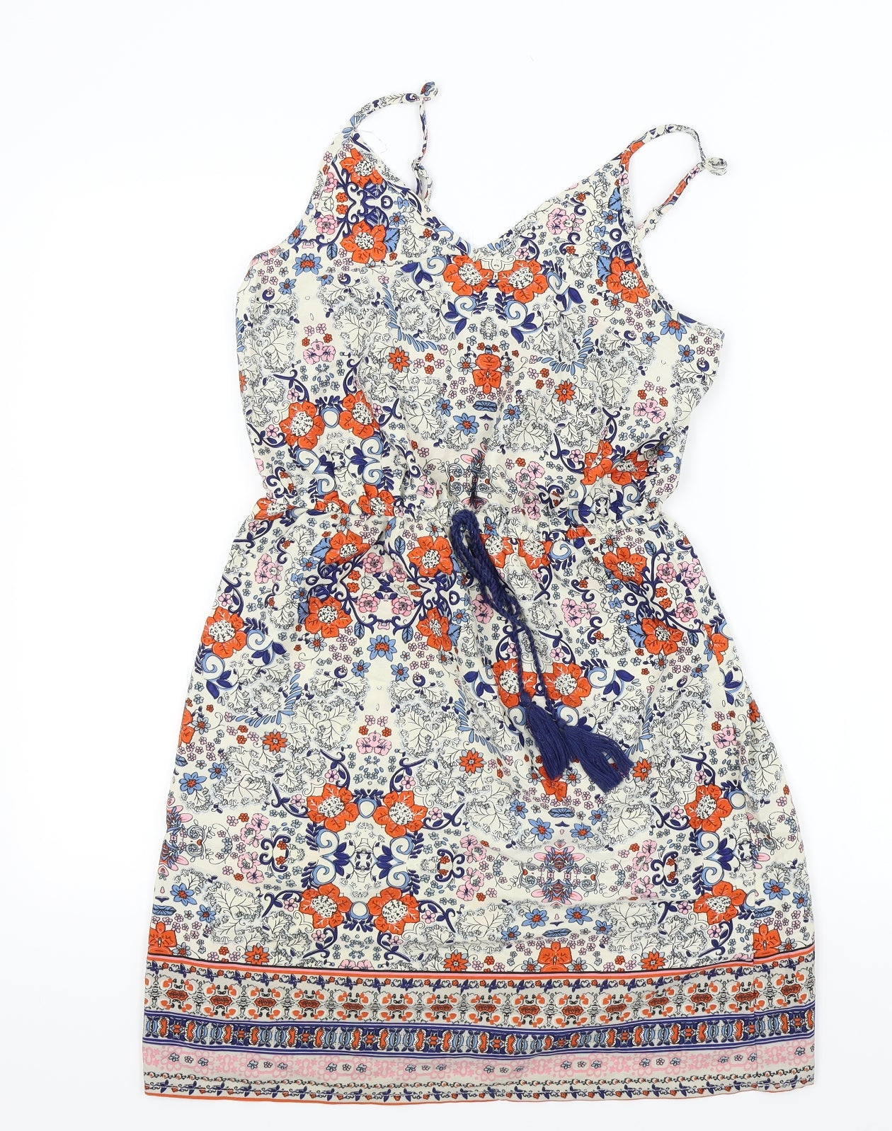 Primark Womens Multicoloured Floral  A-Line  Size 10