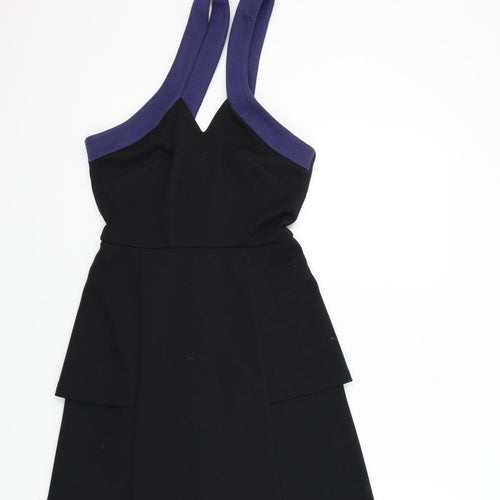 Jane Norman Womens Black Colourblock  A-Line  Size 8