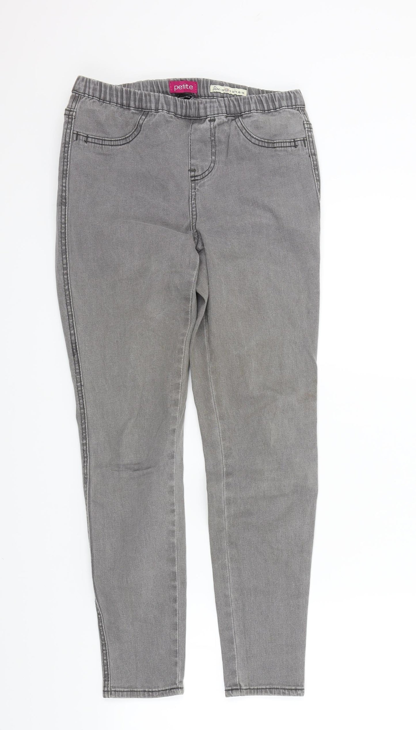 petite Womens Grey   Straight Jeans Size 8 L27 in