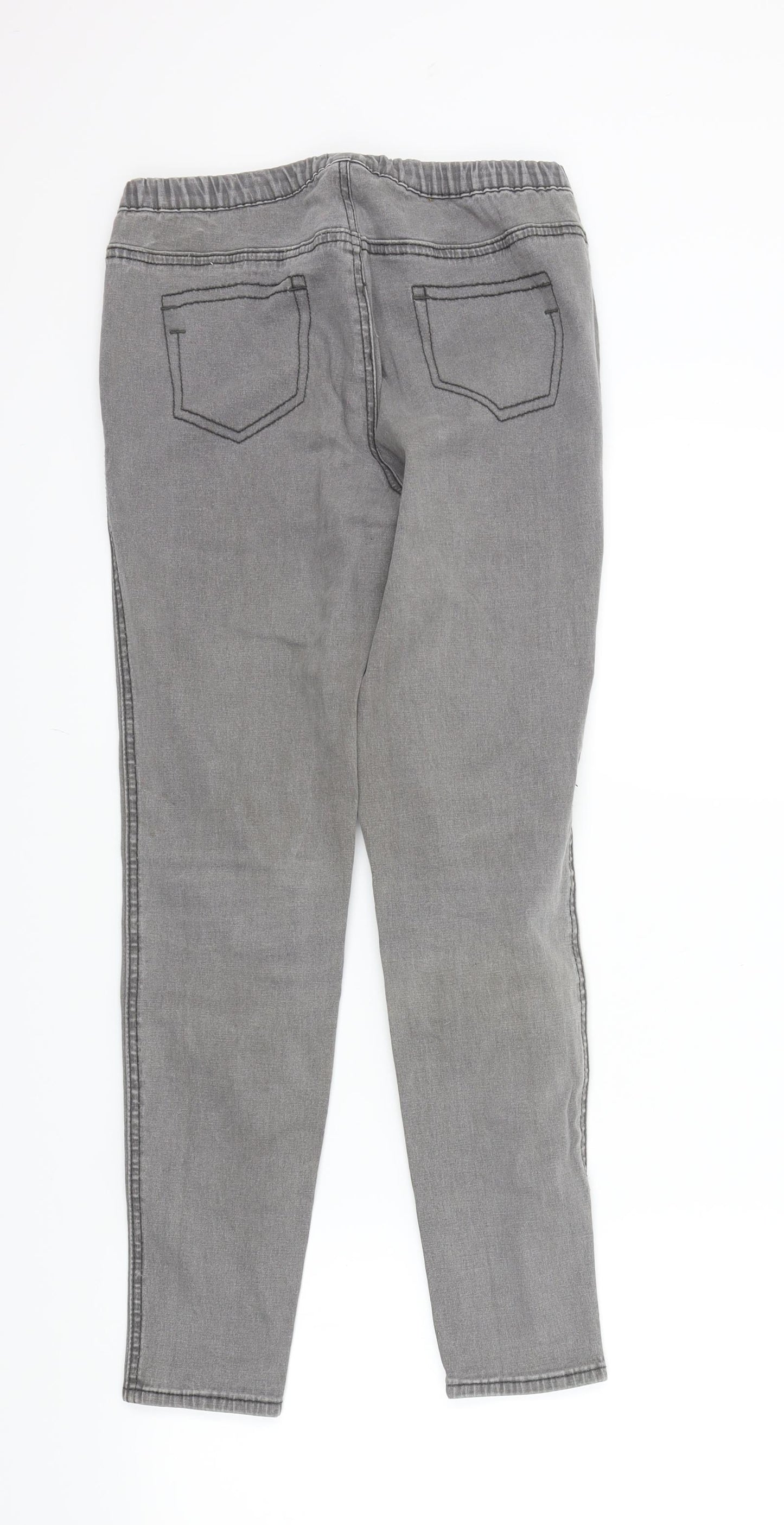 petite Womens Grey   Straight Jeans Size 8 L27 in