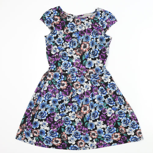 Dorothy Perkins Womens Multicoloured Floral  Fit & Flare  Size 6