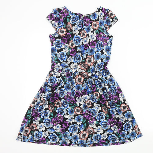 Dorothy Perkins Womens Multicoloured Floral  Fit & Flare  Size 6