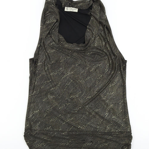 LG collection Womens Gold Colourblock  Basic T-Shirt Size XL