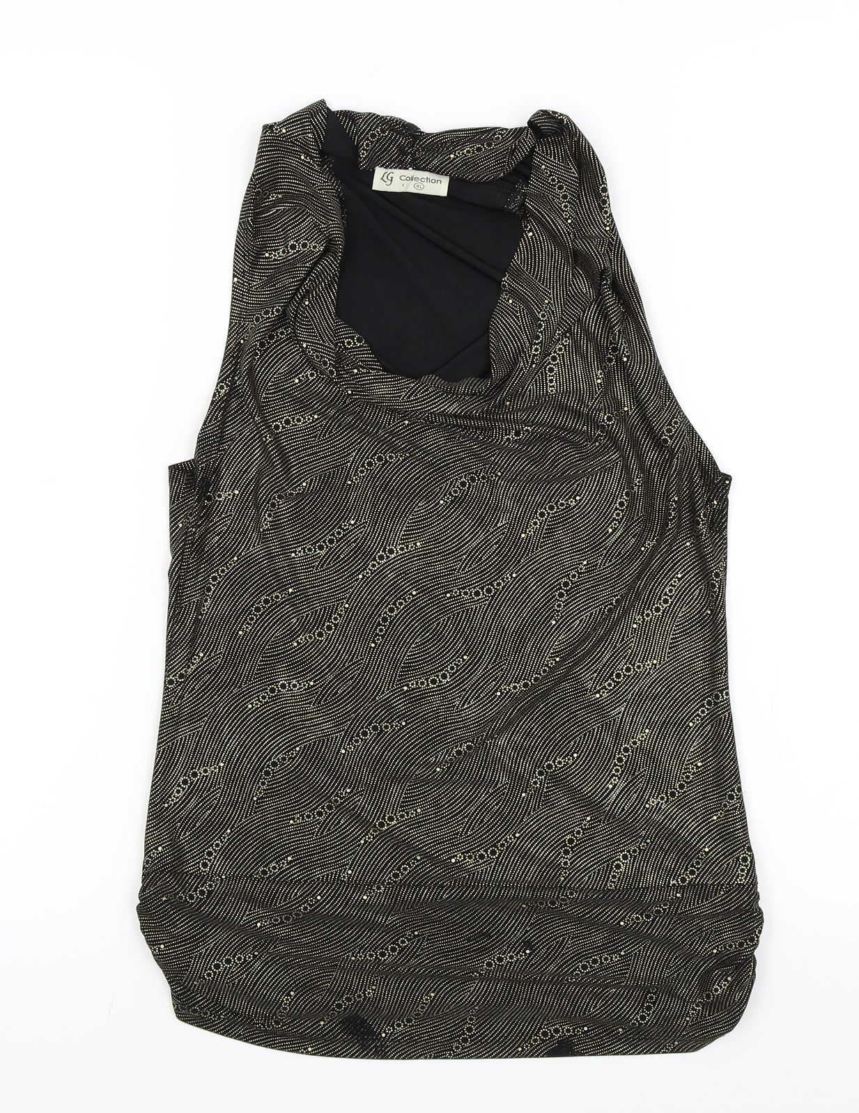 LG collection Womens Gold Colourblock  Basic T-Shirt Size XL