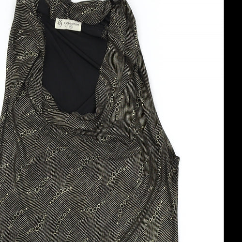 LG collection Womens Gold Colourblock  Basic T-Shirt Size XL