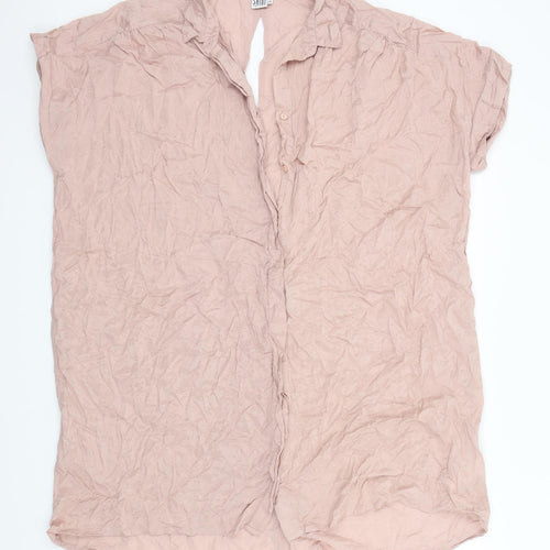 Saint Womens Pink   Basic Button-Up Size 2XL  - Open Back
