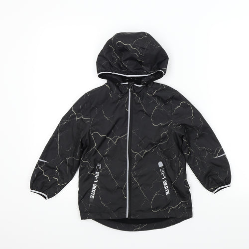 TU Boys Black Colourblock  Basic Coat Coat Size 3-4 Years