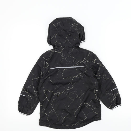 TU Boys Black Colourblock  Basic Coat Coat Size 3-4 Years
