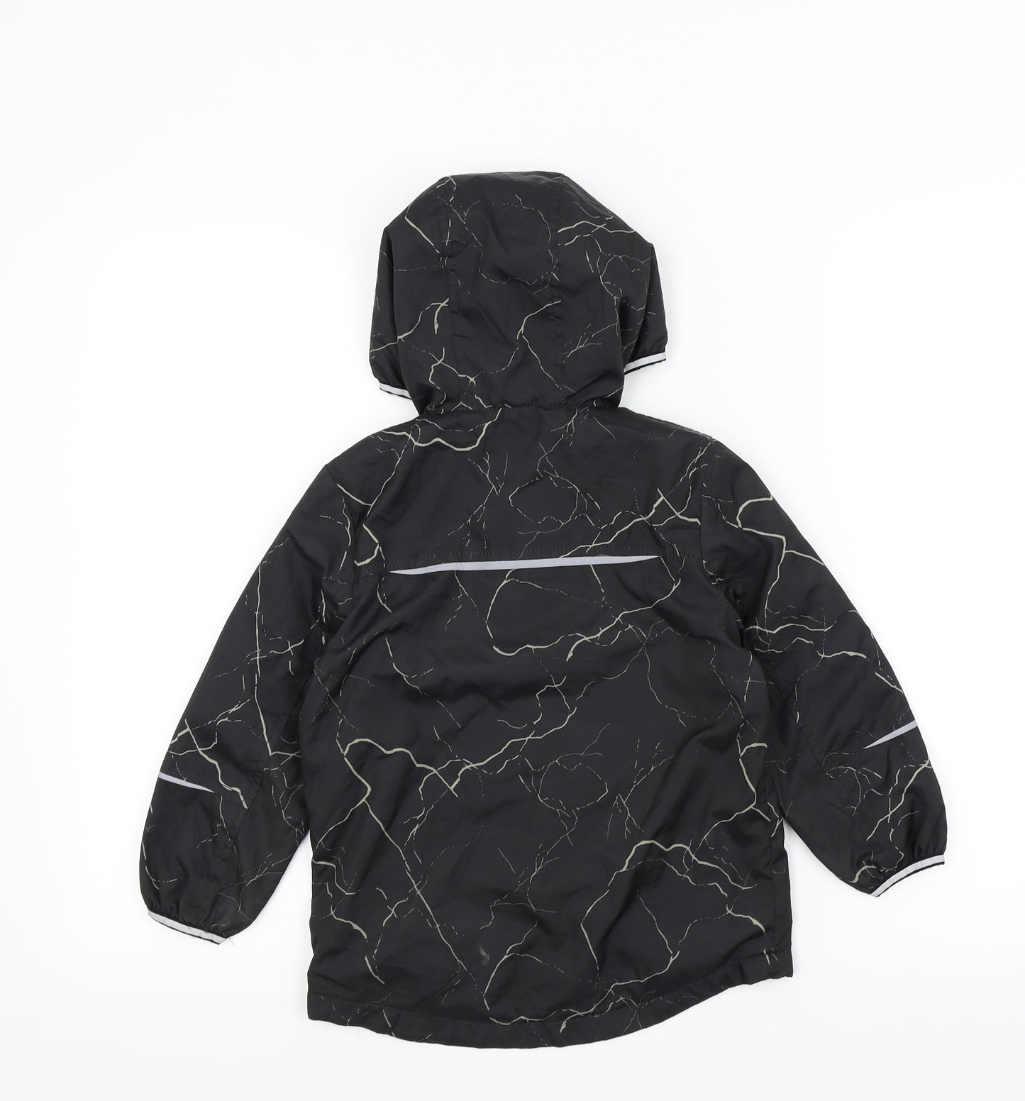 TU Boys Black Colourblock  Basic Coat Coat Size 3-4 Years