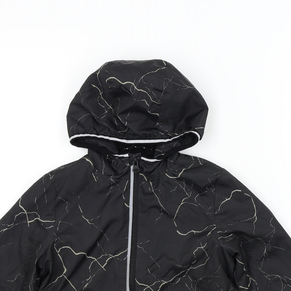 TU Boys Black Colourblock  Basic Coat Coat Size 3-4 Years