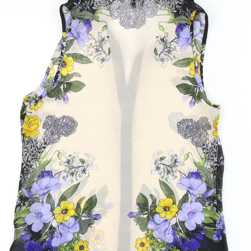 newlook Womens Ivory Floral  Basic Button-Up Size 8
